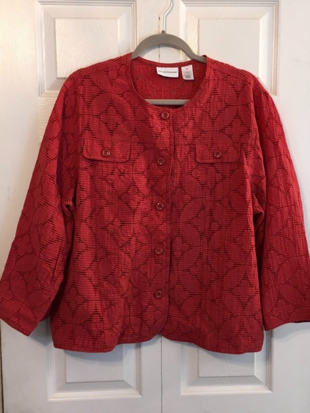 Alfred Dunner Rust/Orange Sheer Jacket (20)